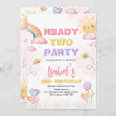 レディ2パーティー2nd誕生日 招待状 (正面/裏面)