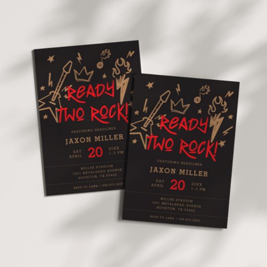 レディ2ロックキッズメタル2nd誕生日 招待状