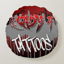 レディ4タトゥー丸い枕