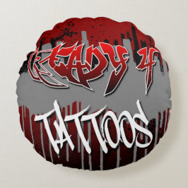 レディ4タトゥー丸い枕 ラウンドクッション