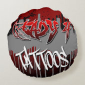 レディ4タトゥー丸い枕 ラウンドクッション (裏面)