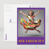 「レディ、ついに引退」 ポストカード (正面/裏面)