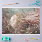 レディ&アパラソル、ポートレート&フローラアート 薄葉紙 (クラフト)