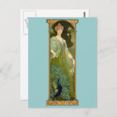 レディ・アンド・ピーコック ポストカード (正面/裏面)