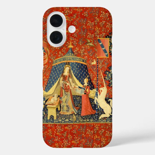 レディ・アンド・ユニコーンの中世タペストリー: フランス芸術 Case-Mate iPhoneケース (裏面)