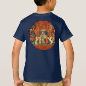 レディ・アンド・ユニコーンの中世タペストリー: フランス芸術 Tシャツ (裏面)