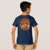 レディ・アンド・ユニコーンの中世タペストリー: フランス芸術 Tシャツ (裏面フル)