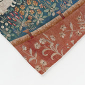 『レディ・アンド・ユニコーン中世タペストリー・ヒアリング』 フリースブランケット (角)