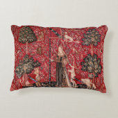 レディ・アンド・ユニコーン中世タペストリーTouch アクセントクッション (裏面)