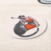 レディ・アンド・レパード ラウンドペーパーコースター (アングル)