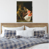 レディ・アンド・彼女の犬とトラの選手 キャンバスプリント (インサイチュ (寝室))