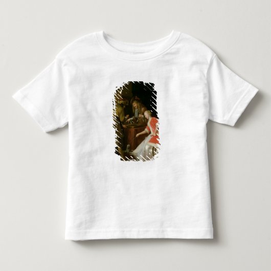 レディ・アンド・彼女の犬とトラの選手 トドラーTシャツ (正面)