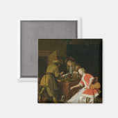 レディ・アンド・彼女の犬とトラの選手 マグネット (正面/裏面)