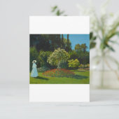 レディ・イン・ザ・ガーデン1867by Claude Monet サンキューカード (スタンド正面)