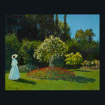 レディ・イン・ザ・ガーデン1867by Claude Monet ポスター<br><div class="desc">オスカー・クロード・モネˈト(UK: /ɒmnegradod,  US: /molodˈ,  mnavor: [kmnnname] 14月1840 - 5 1926年12月14日)は印象派の創始者であり、特に彼の自然として彼の鍵に見られるモダニズムのの原説ののののののののののののののののの画家をののをのである。 彼の長いキャリアの間に、彼は印象派の自然以前の自分の認識の哲学の最も一貫性と多産の開業医であっ表現た、特にプレインエア（屋外）の風景に適用され絵画た。[2] 「印象主義」という用語は、モネとその仲間がサロンの代替品として開始した1874年に展示された彼のインプレッション絵画の、純然たるレバントのタイトルに由来する。モネはノルマンディーのルアーブルで育ち、幼い頃からアウトドアやスケッチに興味を持つようになった。母親のルイーズ・ジュスティン・オーブレ・モネは画家の志を支持したが、父親のクロード・アドルフは失意し、ビジネスの道を歩むよう望んだ。彼は彼の母親と非常に近かったが、彼女は1857年1月に16歳で亡くなり、彼は彼の子供のいない妻を持ったが裕福な叔母マリー・ジャンヌ・レカドルと一緒に住むために送られた。アカデミー・スイスで勉強に進み、学歴の画家チャールズ・グレイの下でオーギュスト・ルノアールの同級生として活動した。初期の作品は風景や海の風景、ポートレートなどだが、ほとんど注目を集めなかった。鍵の初期の影響は、彼をプレインエアの概念に導入したユージェーヌ・ブダン絵画だった。1883年からモネは同じくフランス北部のジヴェルニーに住み、住宅や財産を購入し、睡蓮の池を含む広大な造園プロジェクトを開始した。モネの田舎を描くフランスのという野心は、光の移り変わりや季節の移り変わりを捉えるべく絵画、同じシーンを何度も作り出す手法を生み出した。その中で最高のは、彼の生涯の20年間にわたって絶え間なく彼を占領した彼のシリーズのヘイスタックス(1890-91)、ルーアン大聖堂の絵画(1894)、ギヴェルニーの彼の庭の睡蓮の絵画などが知られている。彼の生涯の間に頻繁に展示され、成功したモネの名声と人気は、彼が世界で最も有名な画家の一人となり、芸術家グループの急成長のためのインスピレーションの源となった20世紀後半に急上昇した。デュラン・ルーエルの以前のモネと同胞の支持が低下し始めると、モネ、ルノアール、ピサロ、シスレー、ポール・セザンヌ、エドガー・デガス、ベルテ・モリソトは独立して作品を発表し、その名の下でモネが形成の主要姿であった画家・彫刻家・彫刻家の無名会を開催した。[12インスパイア][12][15]やや年を取った同世代のピサロとエドゥアール・マネの[41] スタイルや運動との関連を避けるために選ばれたグループは、サロンからの独立と支配的な学問主義への拒絶の中で統一された。[12][42]モネはグループの最も有名な風景画家として評判を得た。[16] 1874年の第1回展では、モネがインプレッション、日の出、ランチョン、ブールバード・デ・カプシネスを展示した[43] 美術評論家のルイ・ラロイ書は、敵対的な評論を行った。Impression、Sunrise(1872)、ルアーブル港の漠然とした描写、文体の迂回路に注目し、「印象主義」という言葉を作り上げた。[15][42]より進歩的な批評家は人生の描写を賞賛した – ルイ・エドモンド・デュランティは彼らのスタイル絵画を「革命の」と呼んだ。[42] 彼はその後インスパイアその名を後悔し信じて、彼等が「その多数は印象派を持たぬ」集団であると云った。[14] 総出席数は三百人と推定される。モネ価格の印象：1000フランで日の出が売れなかった。[44][45][46]展示会は60フランを支払う準備ができている誰にでも開かれ、アーティストは陪審員の干渉なしに作品を展示する機会を開いた。[44][45][46]もう6]サロンにに再反対の18776与え66666666のでに展。[28][47]第3回展では、1877年4月5日厳選された、過去でガレ・サン・ラザレを使って制作したダースの作品7点を1877年4月5日に、彼は初めて「同じ場所の多くの絵画と同期し、その場面と時代性を慎重にに調整した」した。 絵画は批評家に好評を博し、特に列車の発着の仕方を賞賛した[48]。 4回目の展示では、彼の関与はカイロボッテ側の交渉によって行われた。[15] [49][50]モネ、ルノアール、ピサロ、モリソト、セザンヌ、シズリーは実験を行った</div>