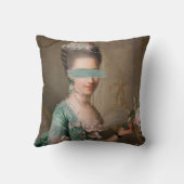 レディ・イン・ブルー，変更されたアート，装飾用クッション クッション (裏面)