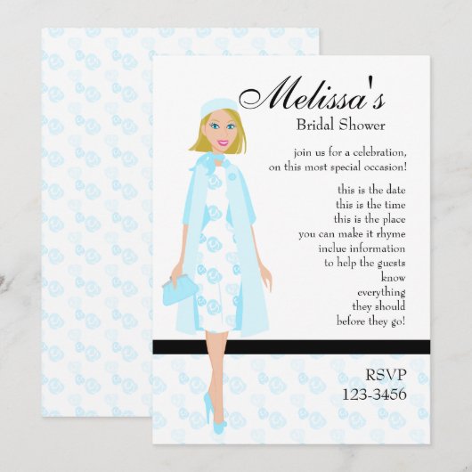 レディ・イン・ブルー 招待状 (正面/裏面)