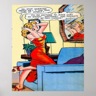 レディ・イン・レッド・レトロ・ヴィンテージ ポスター