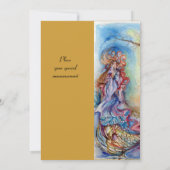 レディ・オブ・レイク　鮮やかな青とピンクと黄色 招待状 (裏面)