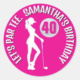 レディ・ゴルファーお気に入りのへのハッピーバースデー ラウンドシール