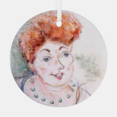 レディ&ザネックレス ガラスオーナメント (裏面)