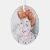 レディ&ザネックレス ガラスオーナメント (正面左)