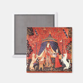 「レディ&ザ・ユニコーン」 マグネット (正面/裏面)