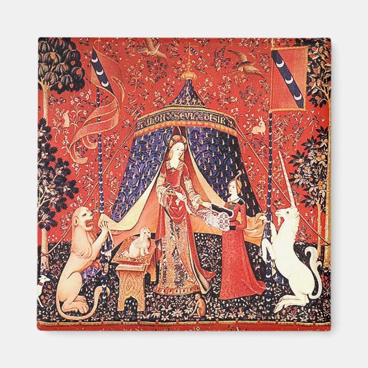 「レディ&ザ・ユニコーン」 マグネット (正面)