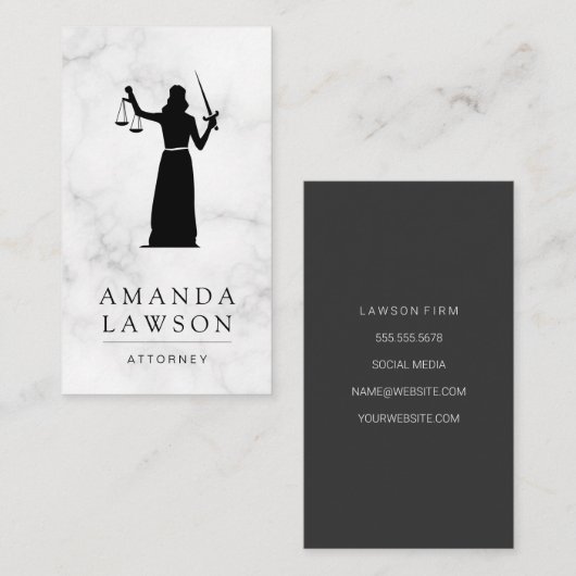 レディ | ジャスティス | 弁護士アポイントメントカード 予約カード (正面/裏面)