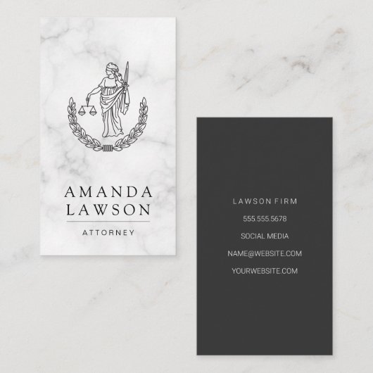 レディ | ジャスティス | 弁護士 予約カード (正面/裏面)