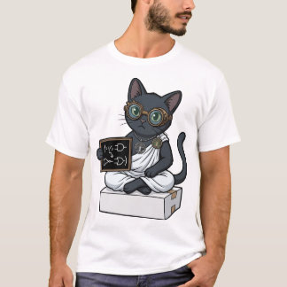 レディ・ジャスティス 黒猫 哲学と法学 Tシャツ