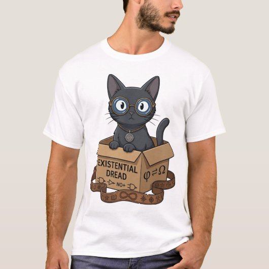レディ・ジャスティス 黒猫 哲学と法学 Tシャツ (正面)