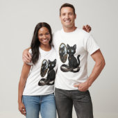 レディ・ジャスティス 黒猫 哲学と法学 Tシャツ (ユニセックス)