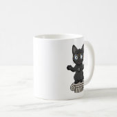 レディ・ジャスティス 黒猫 弁護士 コーヒーマグ コーヒーマグカップ (正面右)
