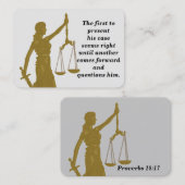 レディ・ジャスティス – Legal Bible Memory Card 名刺 (正面/裏面)