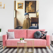 レディ・スタンディング・アット・ザ・バージナル， c.1672-73 キャンバスプリント (インサイチュ (リビング))