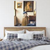 レディ・スタンディング・アット・ザ・バージナル， c.1672-73 キャンバスプリント (インサイチュ (寝室))