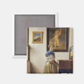 レディ・スタンディング・アット・ザ・バージナル, c.1672-73 マグネット (正面/裏面)