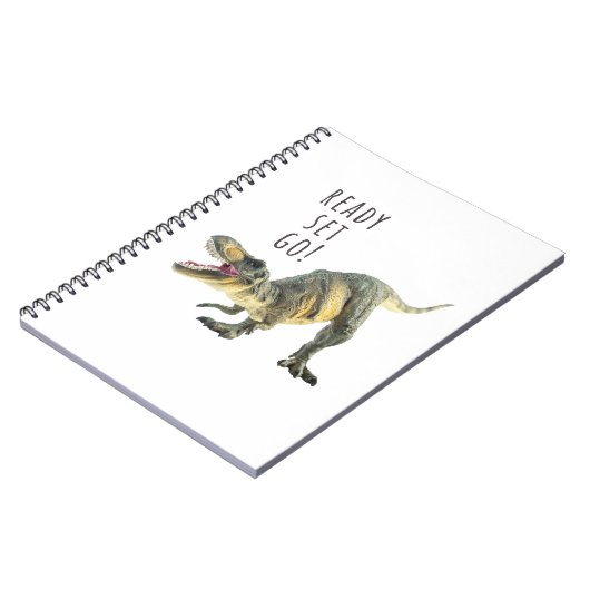 レディ、セット、移動 – 恐竜の旅行ジャーナル ノートブック (左側)