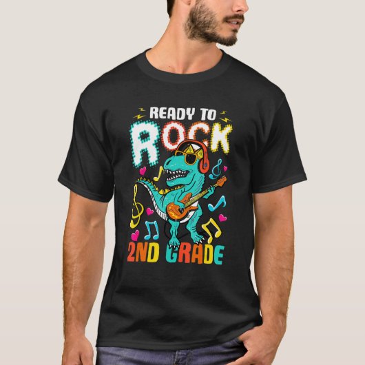 レディ・トゥ・ロック2年生の恐竜新学期ボー Tシャツ (正面)