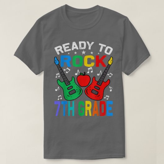 レディ・トゥ・ロック7年生新学期・ギター Tシャツ (デザイン正面)
