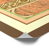 レディ&ハープアールヌーボープリント16 x 20 ポスター (角)