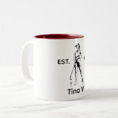 レディ・パーソナライズされたゴルファーの名前と年 ツートーンマグカップ (正面左)