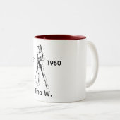 レディ・パーソナライズされたゴルファーの名前と年 ツートーンマグカップ (正面右)