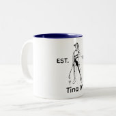 レディ・パーソナライズされたゴルファーの名前と年 ツートーンマグカップ (正面左)