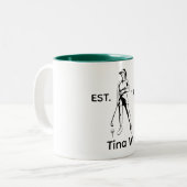 レディ・パーソナライズされたゴルファーの名前と年 ツートーンマグカップ (正面左)