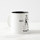 レディ・パーソナライズされたゴルファーの名前と年 ツートーンマグカップ (正面左)