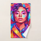 レディ・ファンキーデジタル・アートワーク バスタオルセット (ハンドタオル)