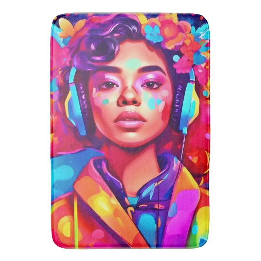 レディ・ファンキーデジタル・アートワーク バスマット (正面縦)