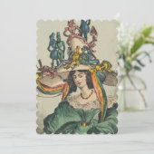 レディ – フラット招待状サイズ12.7 cm x 17.8 cm セーブザデート (スタンド正面)